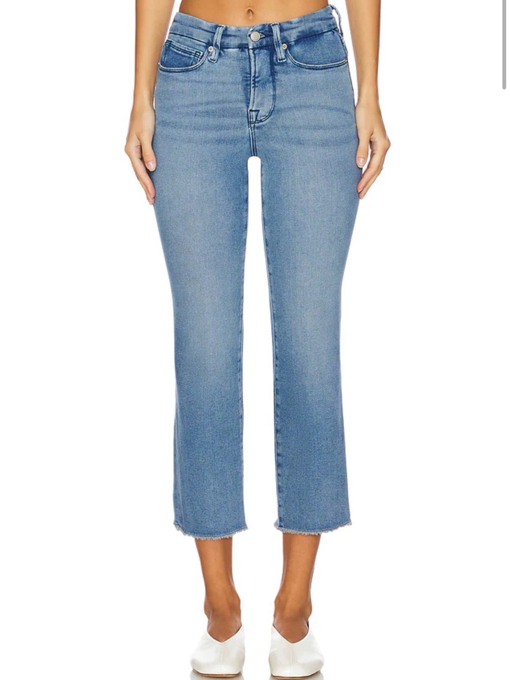 Good American Good Straight Blue 449 Denim Jeans Womens Size 10/30 Stretch